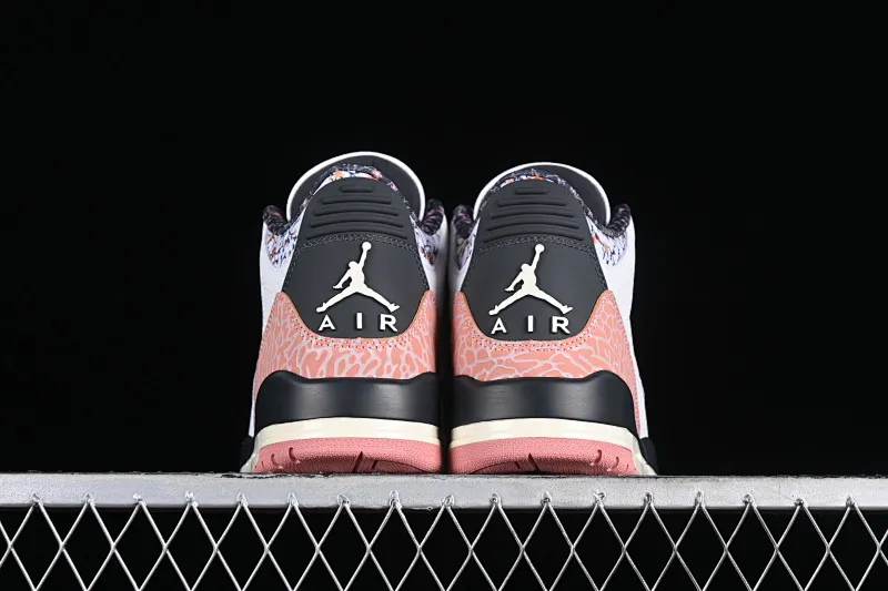 All categories Air Jordan Jordan series basketball shoes Air Jordan 3 Air Jordan 3 GS "Red Stardust" AJ3 Joe 3 new white pink flower 441140-100
